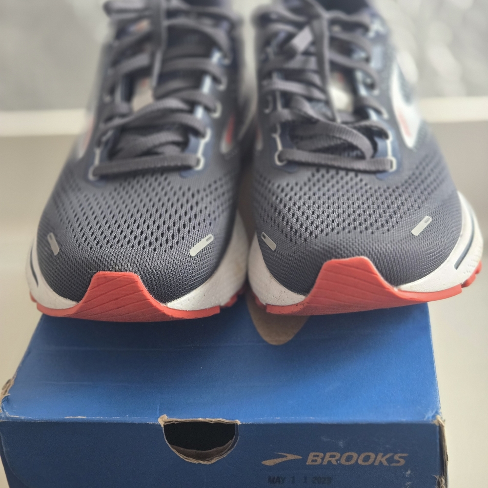 Brooks Charcoal and Crimson Athletic Shoes
